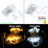 3x 1/3x 3/2x 2m sopel LED łańcuchy świetlne bajkowe oświetlenie bożonarodzeniowe Garland Outdoor Home na ślub/imprezę/zasłonę/dekoracje ogrodowe 3